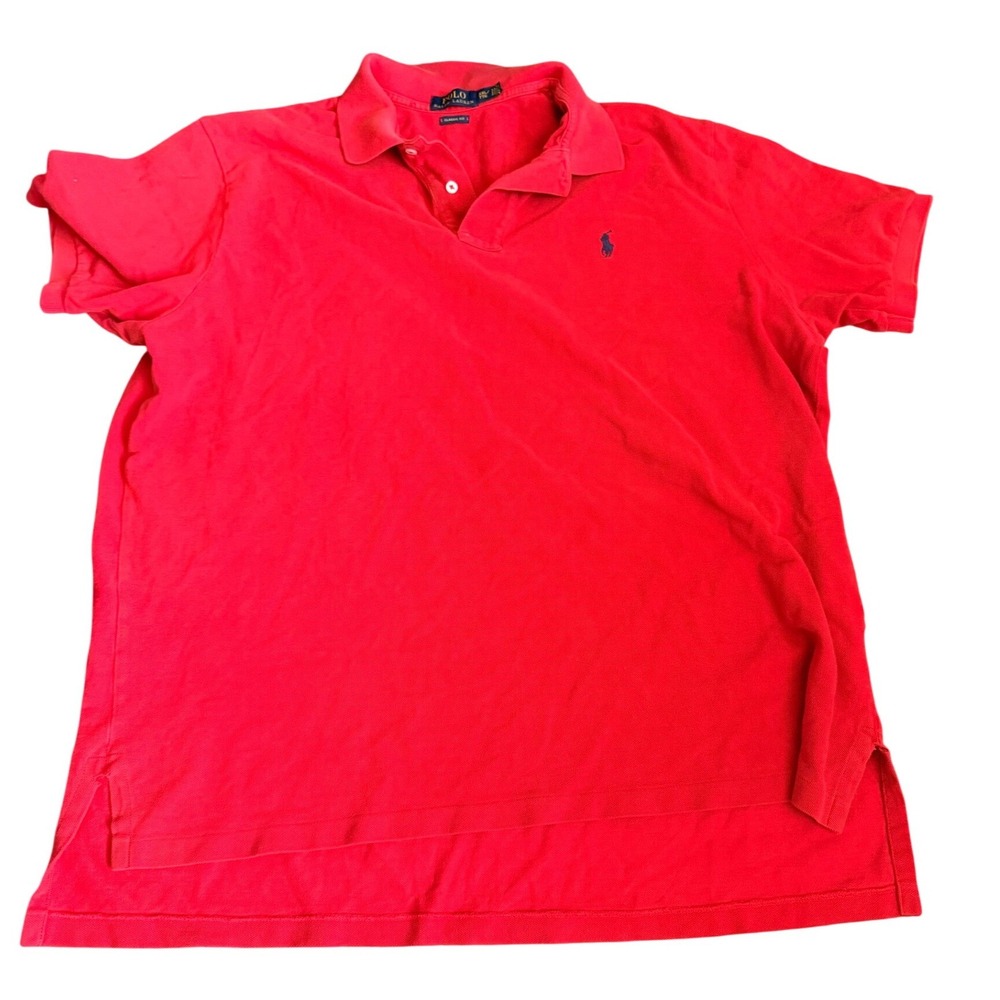 Polo Ralph Lauren Mens Classic Fit Polo Shirt XXL Short Sleeve Red Preppy Tee